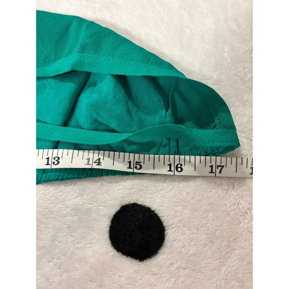Olivaceous Halter Crop Top Womens Small Green Cross Front Tie Open Back - Picture 4 of 6